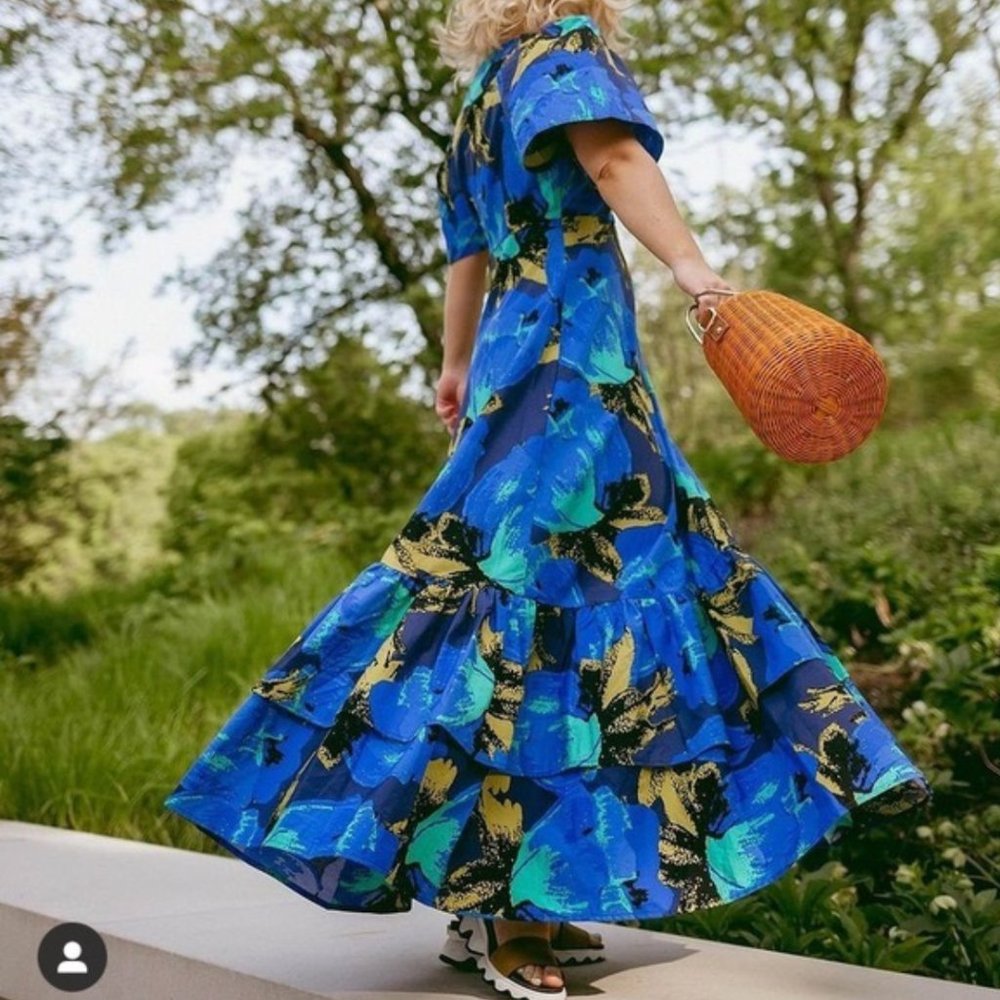 Christopher John Rogers for Target Blue Maxi Dress (4)